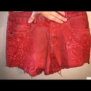 Rust fashion nova size 7 high rise shorts
